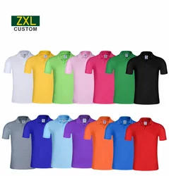 Summer Cheap Causal Polo Shirt Personal Company Group Logo Custom Print Embroidery Men and Women Custom Breathable polo shirts