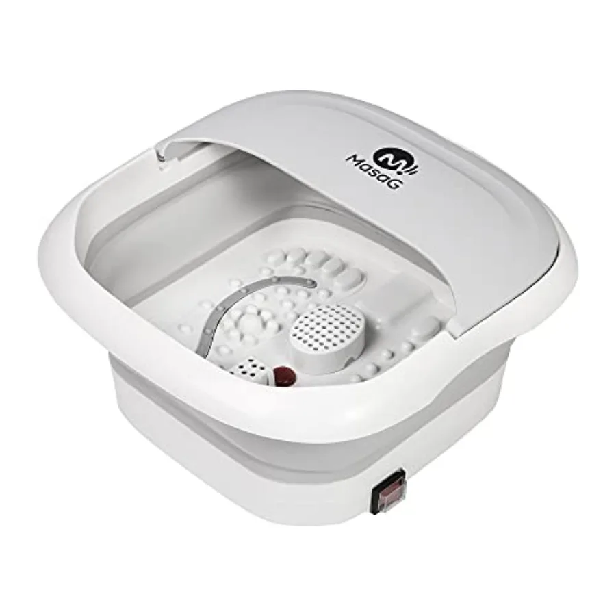 

Foldable Foot Spa Massager MASAG F10 with Automatic Heating Collapsible Portable Travel Foot Bath Tub in Grey for Relaxation an