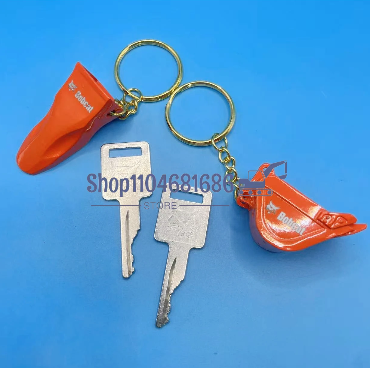 S331/S160 for D250 Bobcat Key S550 S185 Skid Steer Loader Sweeper Key Excavator Heavy Equipment Keychain Bucket Keychain