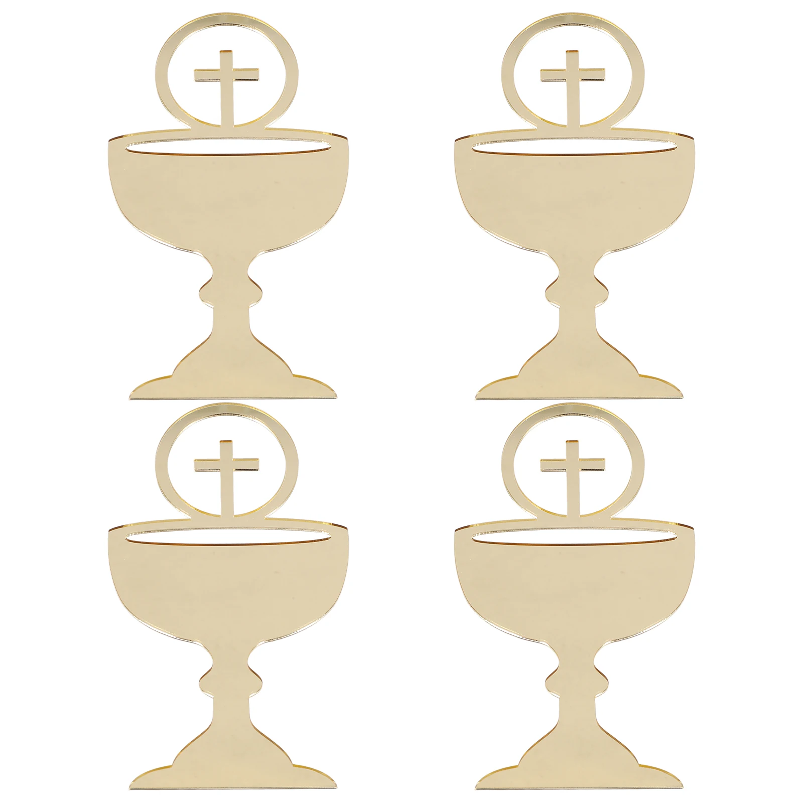 

4pcs Cake Insert Toppers Decorations for Child Dedication Party Baptism Cake Decor Holy Communion Toppers Kids Birthday Props