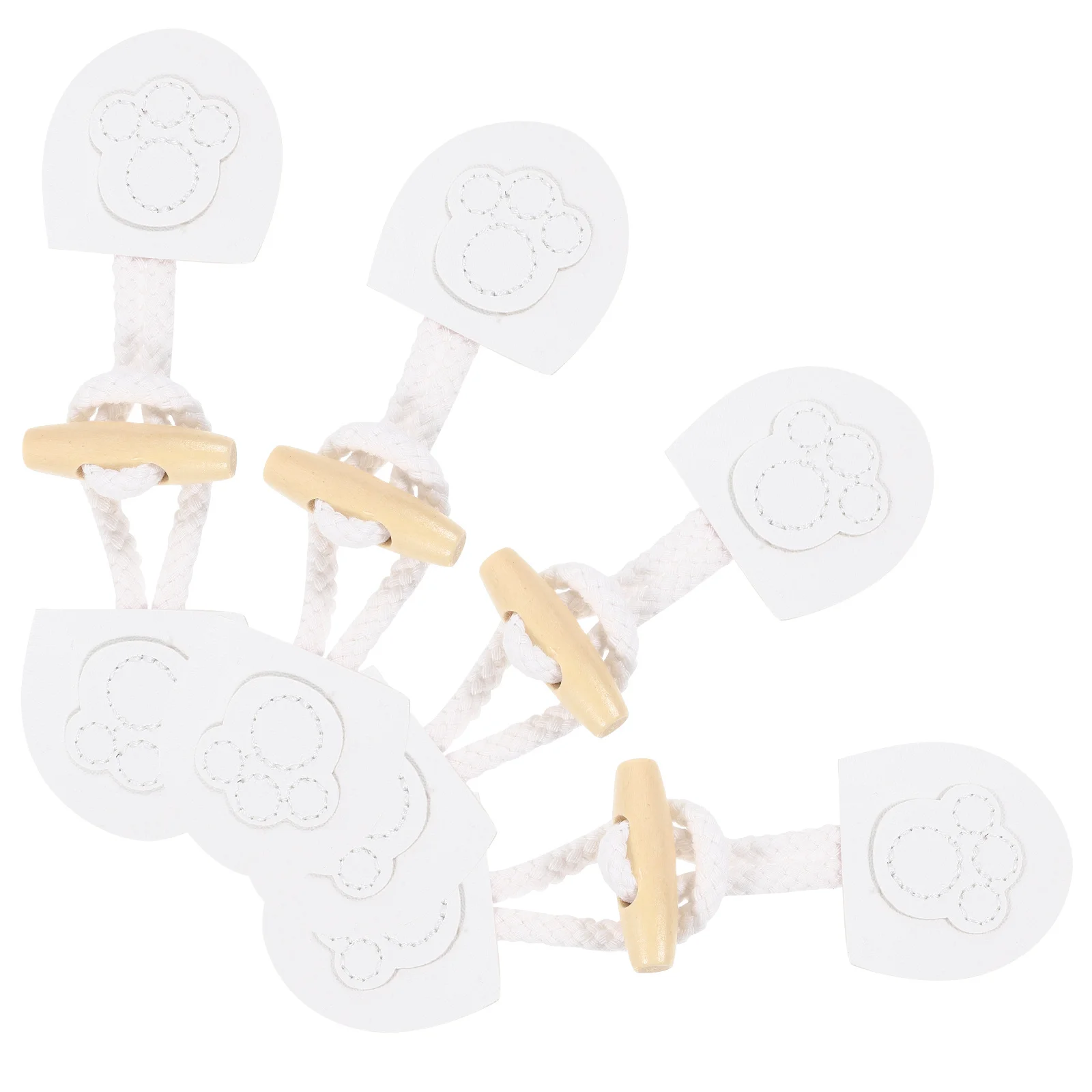 

Wood Toggle Buttons 4 Pairs Retro Horn Buttons For Coats Jackets Cardigans Replacement Cotton Rope Buckles Decorative