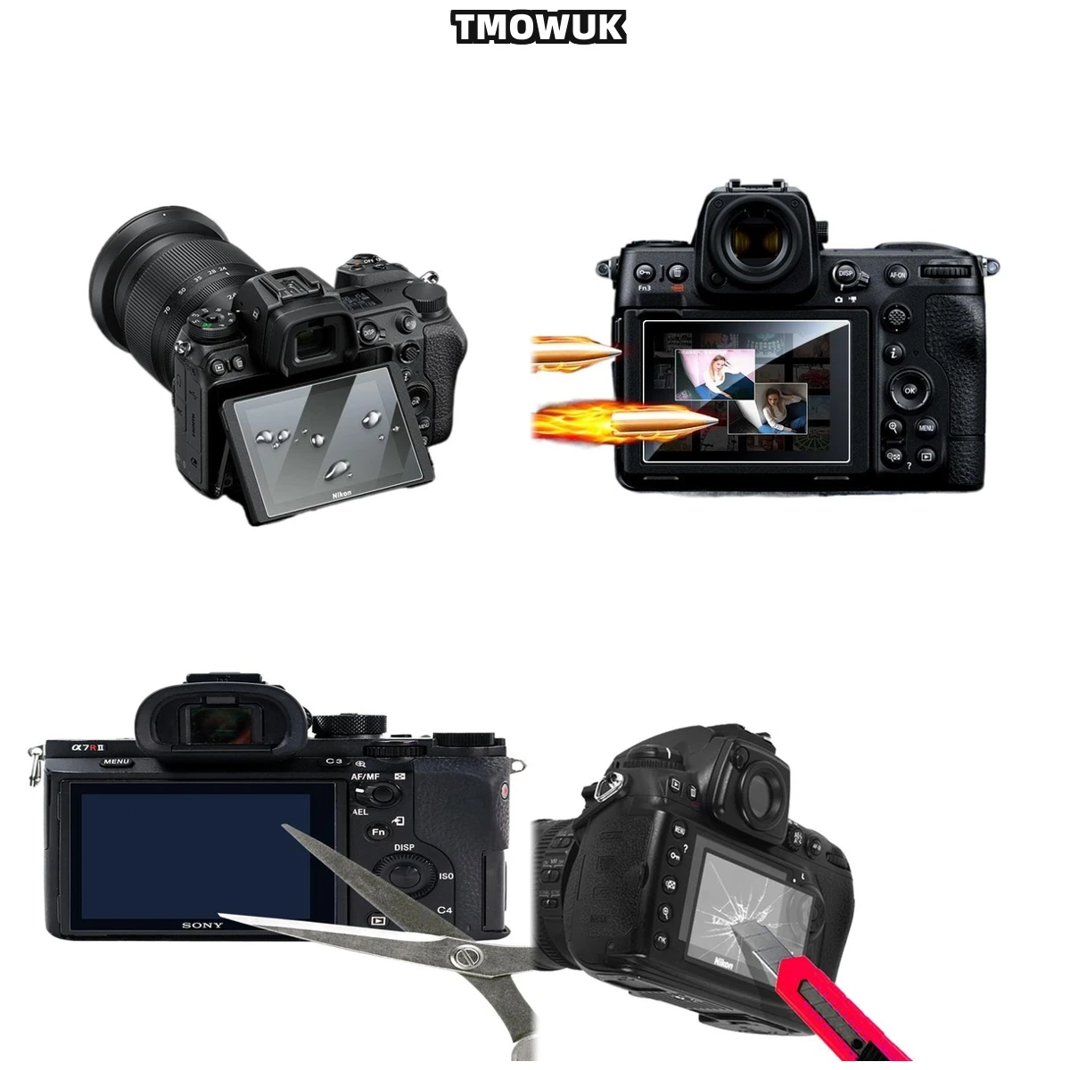 

For Nikon Z30 ZFC 9H Hardness HD Clear Tempered Glass Screen Protector Anti-Scratch Camera LCD Film .