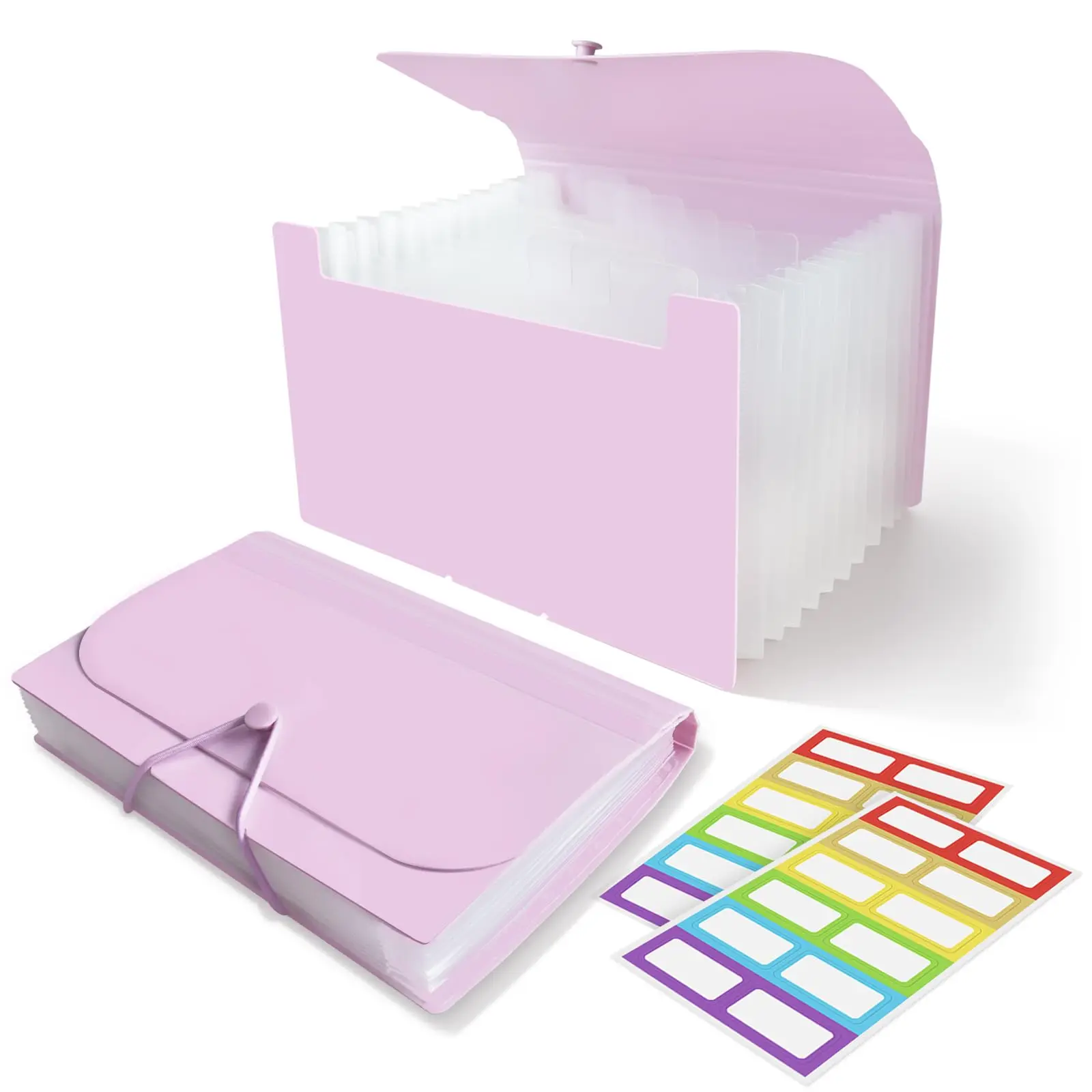 4x6 Index Card Holder Organizer Flash Note Card Storage Box, Purple,A6 File Case Flashcard Notecard Container with Dividers
