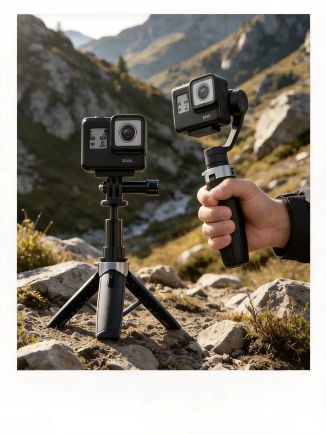 Mini Rozkładany Statyw Składany Statyw Przenośny Monopod do Go Pro Hero 13 12 11 Black Session Osmo Action Camera Akcesorium do Vlogowania — zdjęcie 2