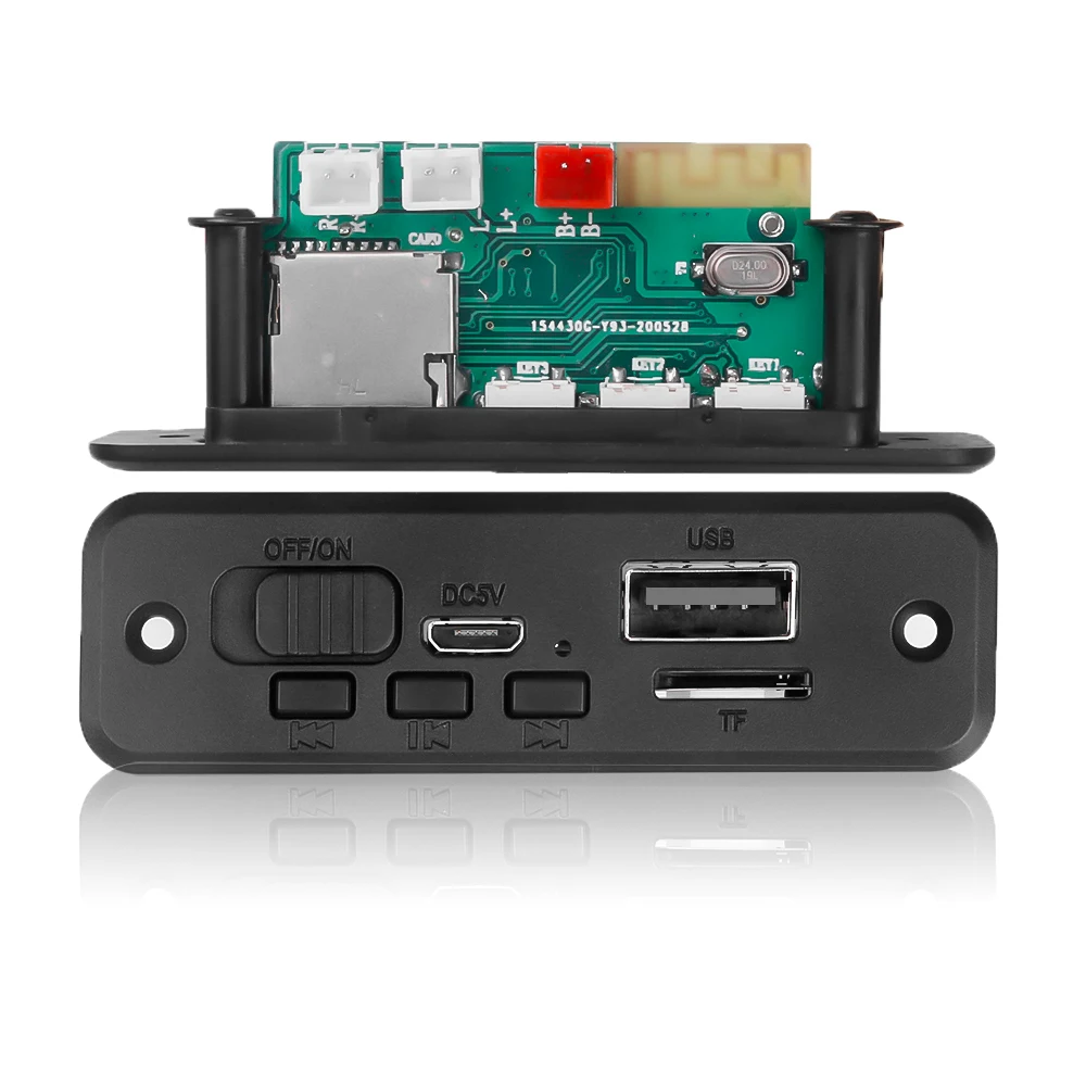 5V 2A 2X3W Bộ Giải Mã Ban MP3 Người Chơi Xe Hơi Bluetooth 5.0 Chức Năng Gọi Đài FM Không Dây mô Đun TF AUX MP3 WMA WAV FLAC APE