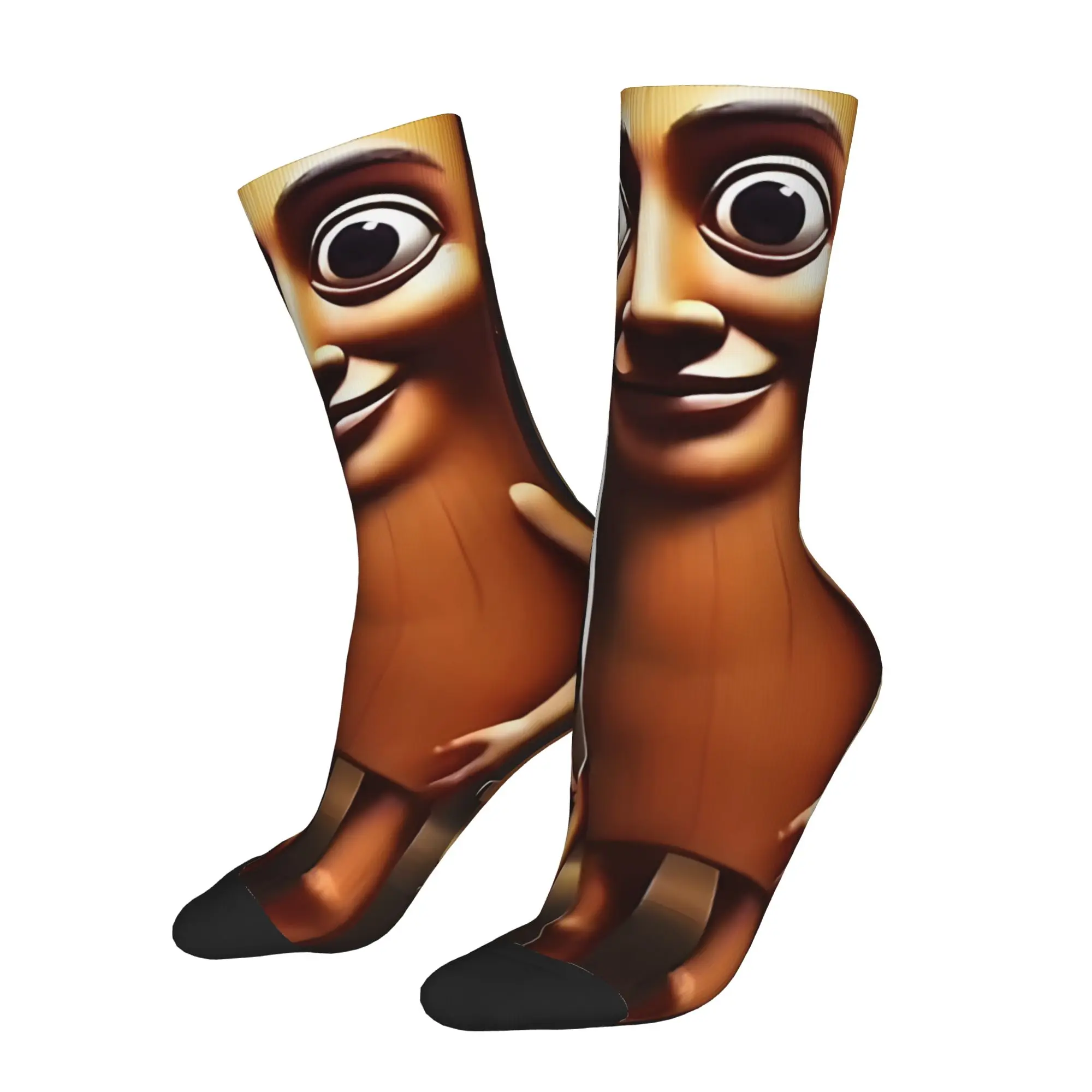 Lustige Socken Tung Tung Tung Sahur 1 Harajuku Nahtloses Muster Bedruckte Herren-Crew-Socken Neuartige Herrensocken