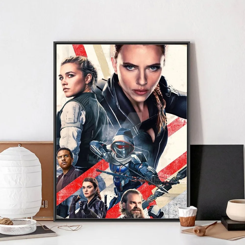 black widow Movie TV show Poster No Framed Poster Kraft Club Bar Paper Vintage Poster Wall Art Painting Bedroom Study Stickers