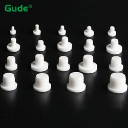 2mm-14mm White Silicone Rubber Hole Plugs Solid T Type High Temperature Seal Stopper Dustproof Plug 1/2/3/5/10/15/20 Pcs