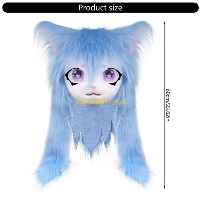 DXAE Đầu Thú Mèo Mặt Nạ Cosplay Fursuit Mũ Đội Đầu Halloween Hóa Trang Trang Phục Hóa Trang Phụ Kiện Dành Cho Trẻ Người Lớn