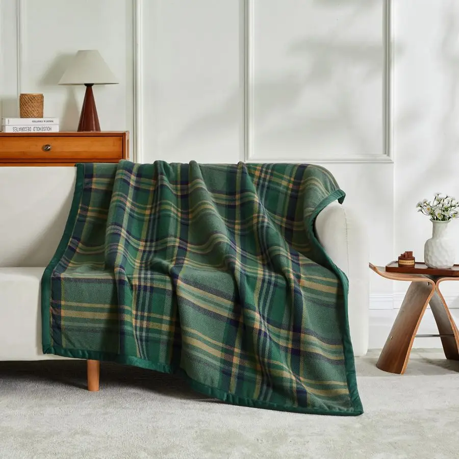 

Плед для дивана 50x60 дюймов, двусторонний, пушистый, мягкий, подарок для женщин, зеленый