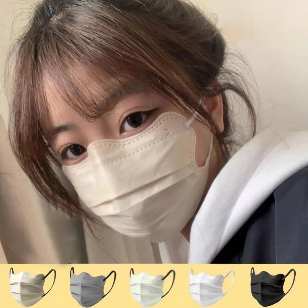 10colors Disposable Face Mask Breathable 3layer Morandi Color Protective Face Cover V-face Anti Dust Mask