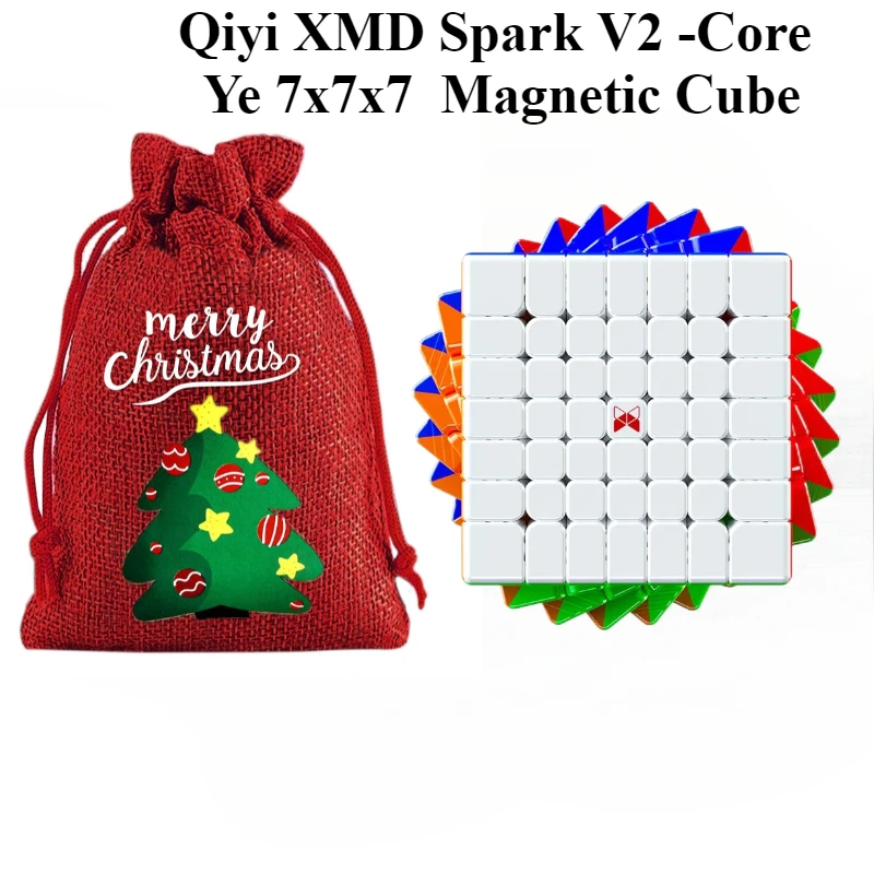 New Qiyi 7x7 Cube XMD Spark V2 Core Ye 7x7x7 Magnetic Cubo Mágico Magnético De Velocidad Sin Pegatinas Profesionales Puzzle Toys