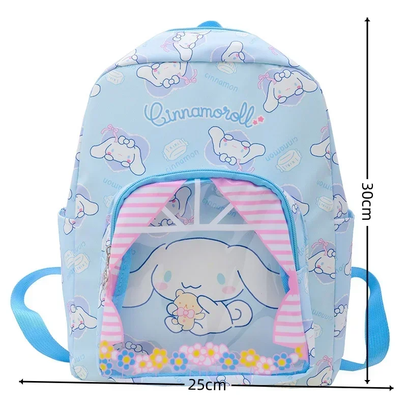 Kawaii Y2K Sanrio zaino Kuromi Cinnamoroll zainetto borsa da scuola per alunni ad alta capacità My Melody borsa da viaggio regalo di compleanno per bambini