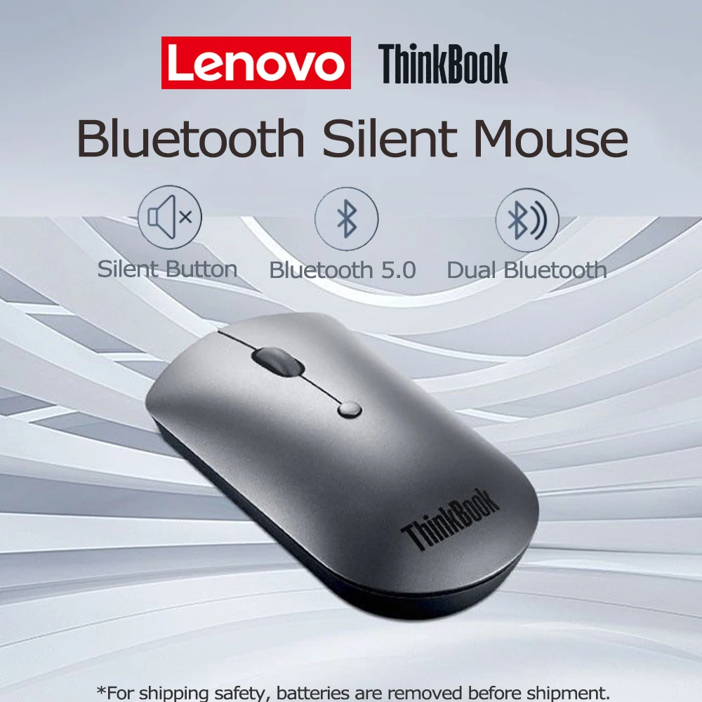 

Thinkbook Bluetooth Silent Mouse Dual 5.0 Lightweight Silent-key Classic Compact Exquisite Stable for PC Laptop Lenovo Notebook