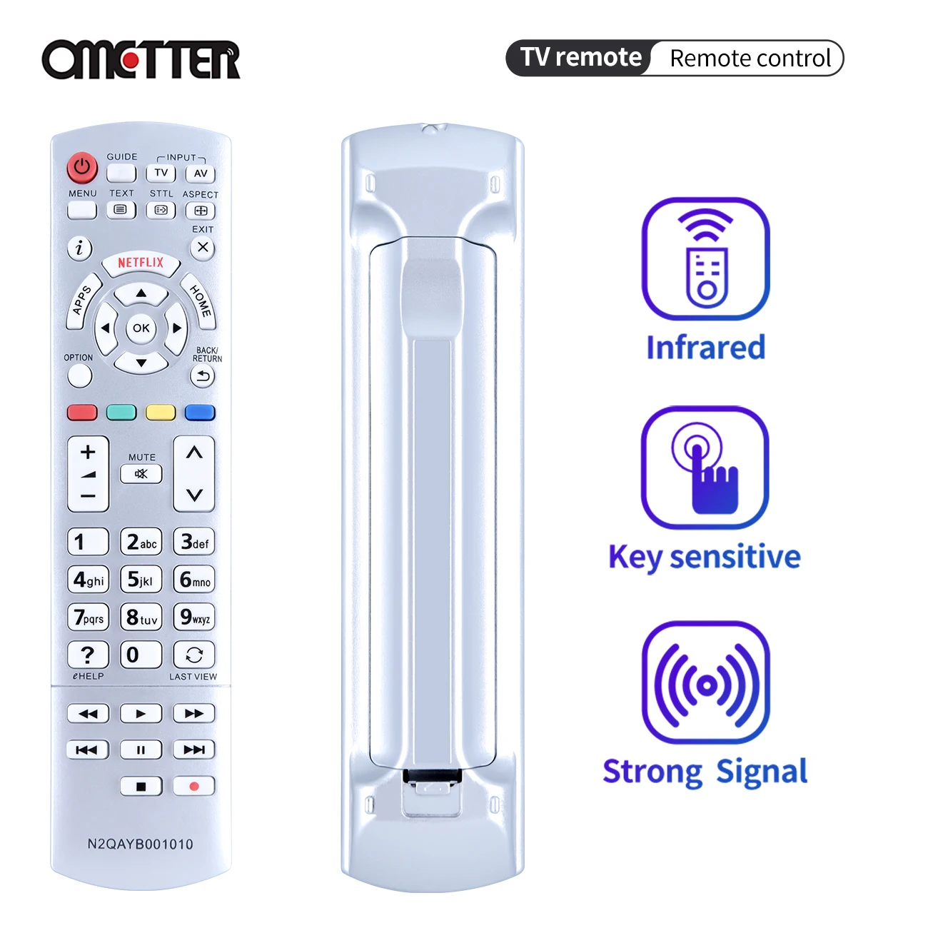 Substituição para Panasonic TV Controle Remoto N2QAYB001010 N2QAYB000840 N2QAYB001011 TX-40CS620E TX-50CS620E TX-55CS6