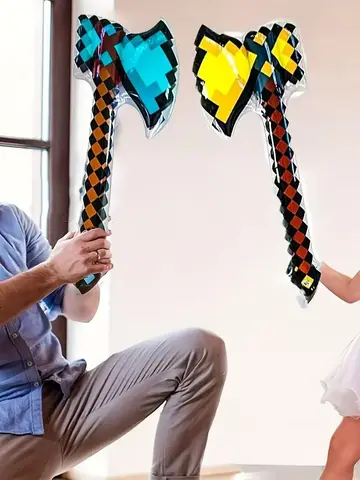 Pixel Style Toys Gemstone Sword Gold Sword Children's Toys Home Games Inflatable Supplies Swords Christmas Gifts