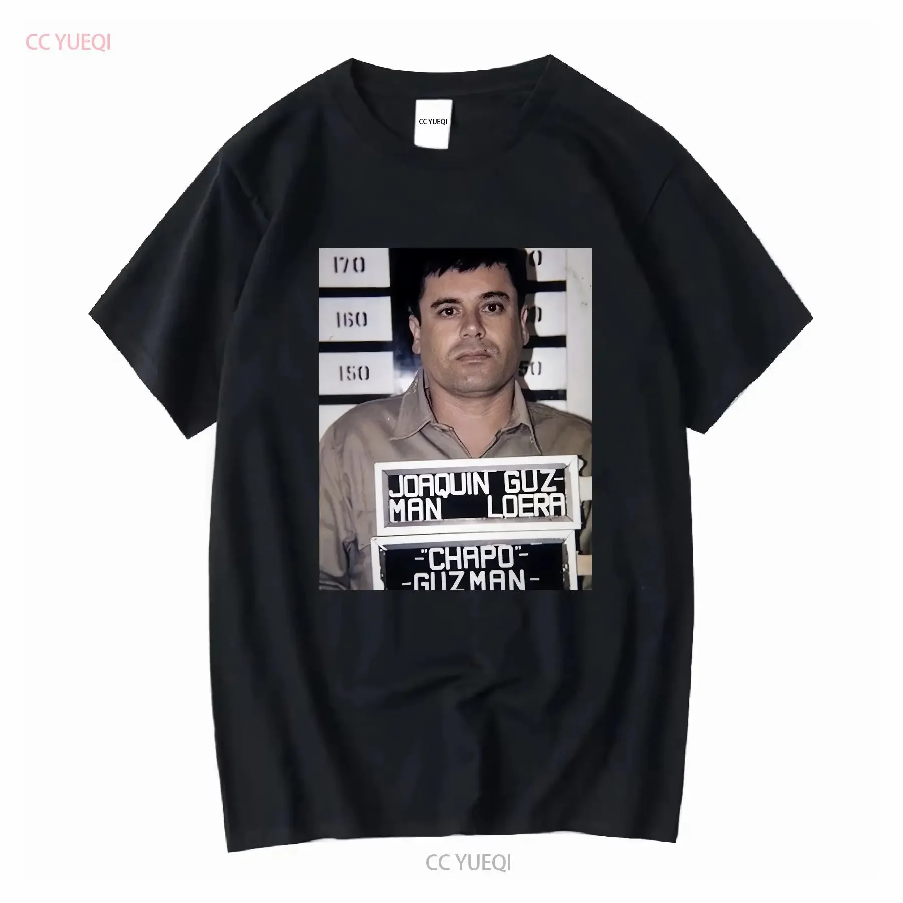 Camiseta EL CHAPO MUGSHOT con foto de Joaquin Guzman, cartel mexicano, estilo vintage, lavada, suave, de manga larga o corta