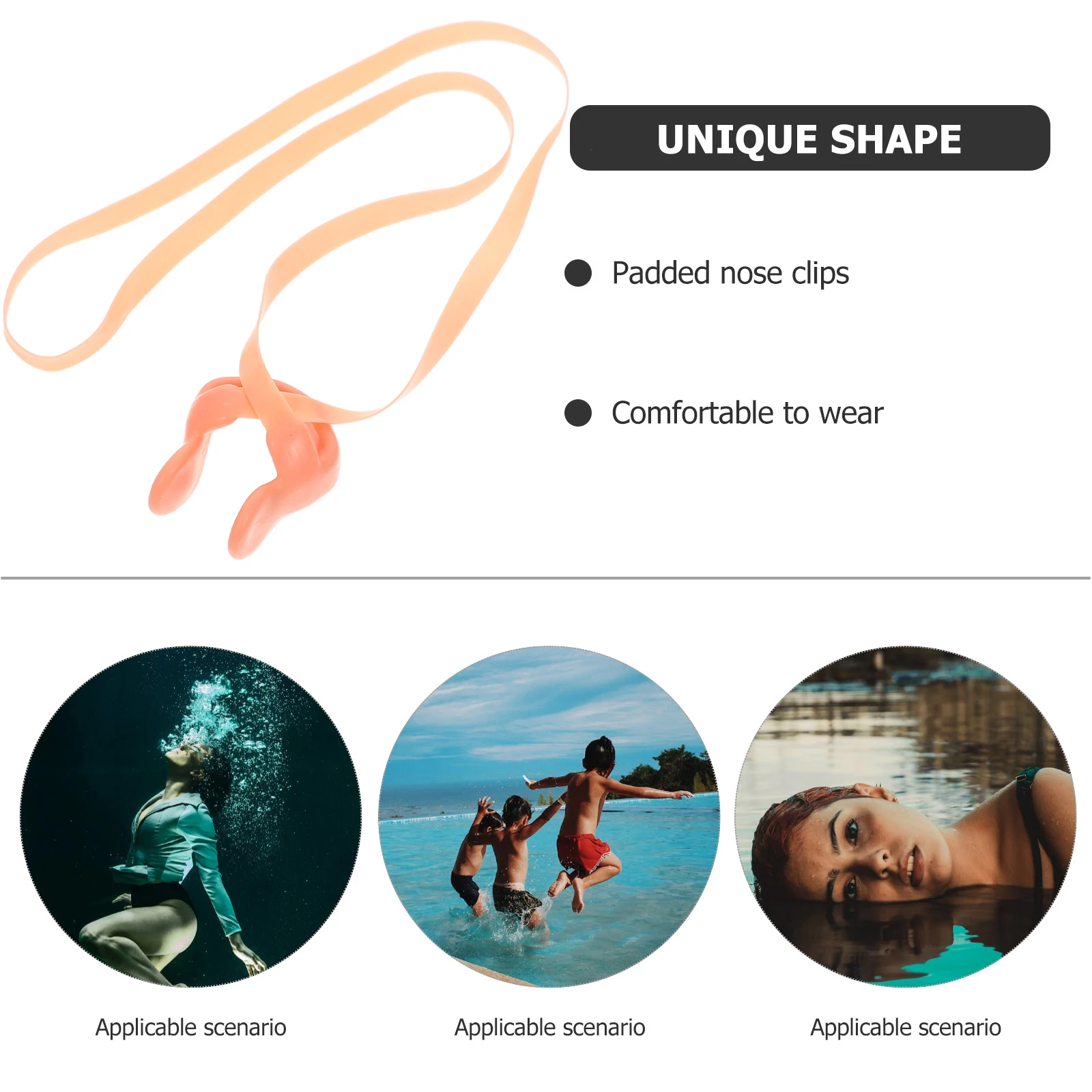 

12pcs Silicone Swimming Nose Clip Strap Waterproof Nose Protection For s Adults Sport Swim Gear Nasal Splint Earplug