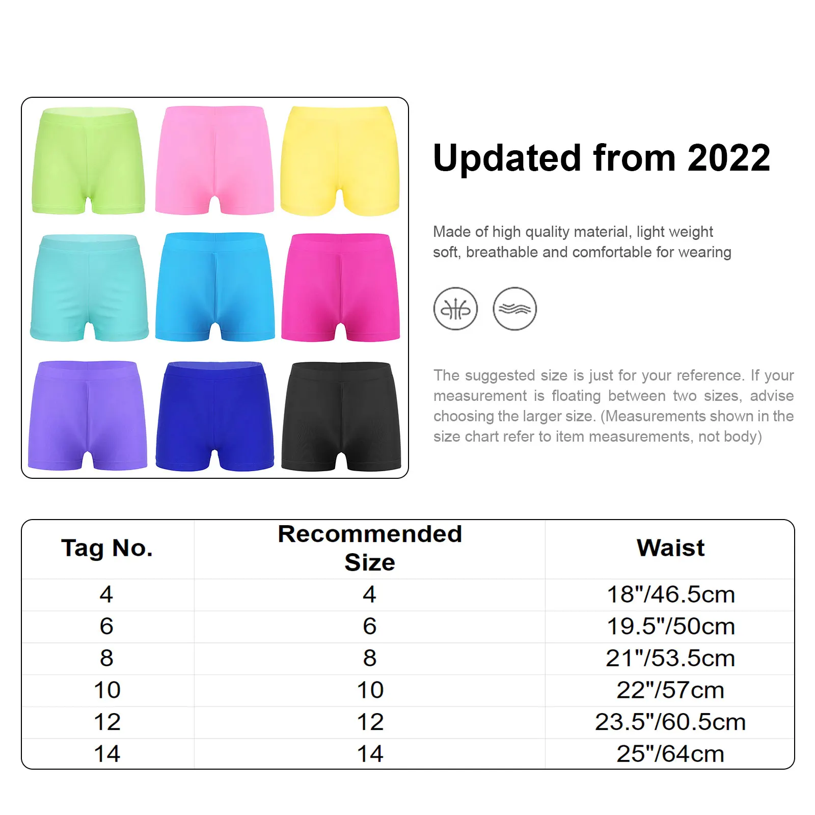 Girls Ballet Dance Shorts Pants High Stretch Beach Swimming Dancing Shorts Solid Training Pants Fitness Trousers Kids Clothing