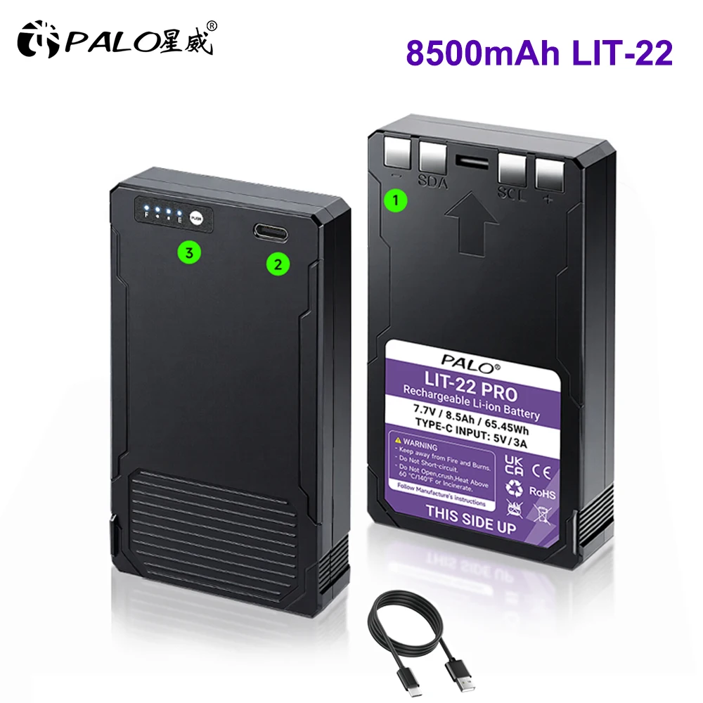8500mAh High Capacity LIT-22 Replacement Lithium Battery for SPYPOINT Cellular Trail Camera Flex-M Flex-S Flex G-36 Flex-Plus