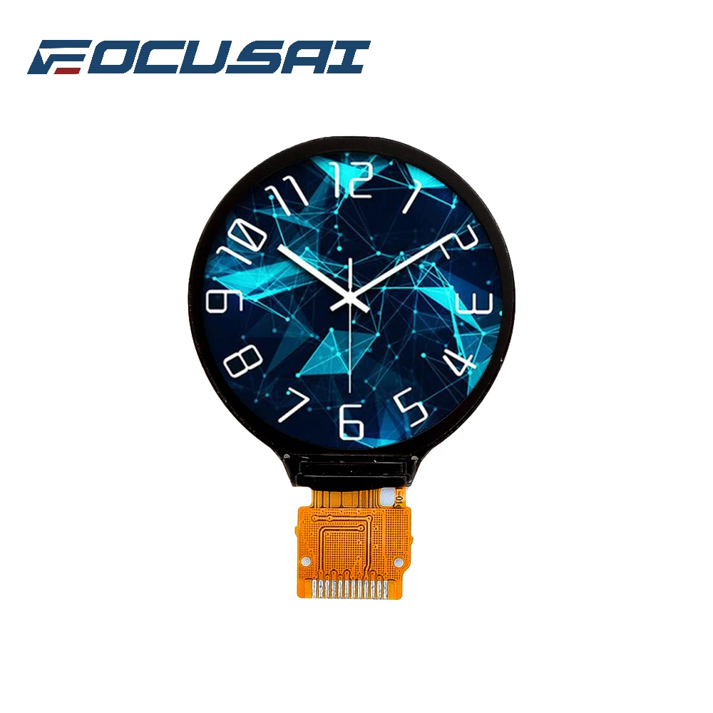 Focusai 1.28 Inch Tft Lcd Display Module Rond Rgb Gc9a01 Driver 4 Wire Spi Interface 240X240 Resolutie Adapter Pcb Dc 3.3V