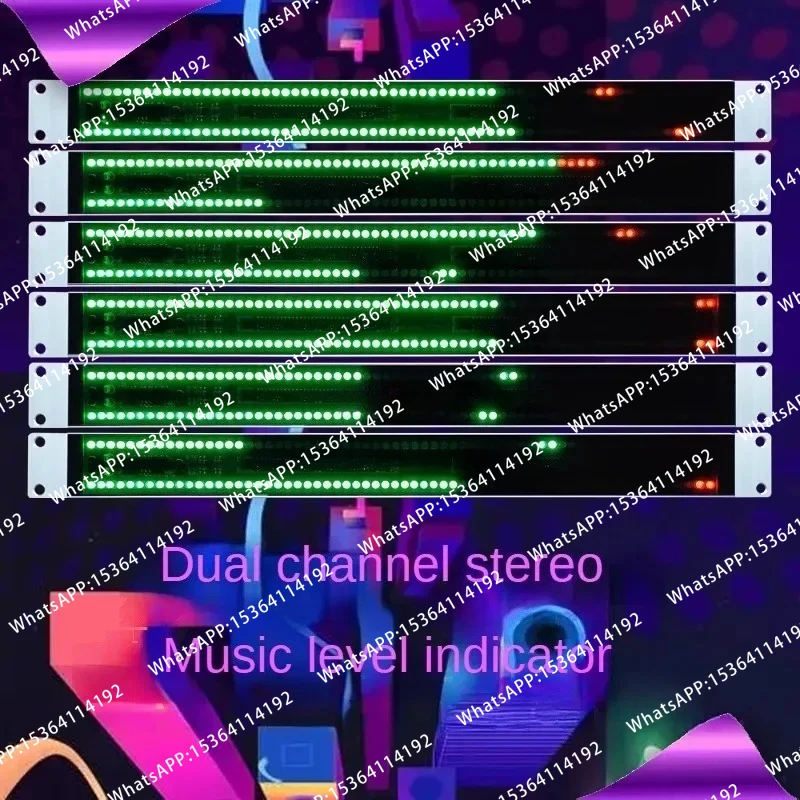 128 USB Voice-activated Stereo Audio Cabinet Music Rhythm Level Indicator Light LED Spectrum Meter