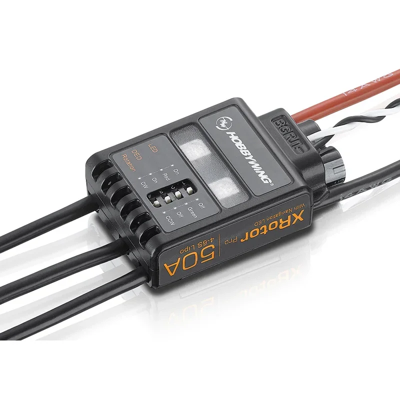 HobbyOO- Contrôleur de vitesse ESC sans balais, multi-rotor pour importateur RC, hélicoptère, avion quadrirotor, XRotor Pro, 50A, 4-6S, pas de BEC, 2 pièces