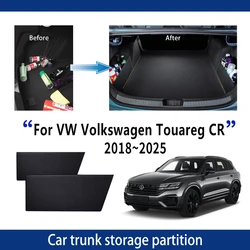 For VW Volkswagen Touareg CR 2018~2025 2019 2020 Car Trunk Storage Partition Multifunction Storage Box Auto Interior Accessories