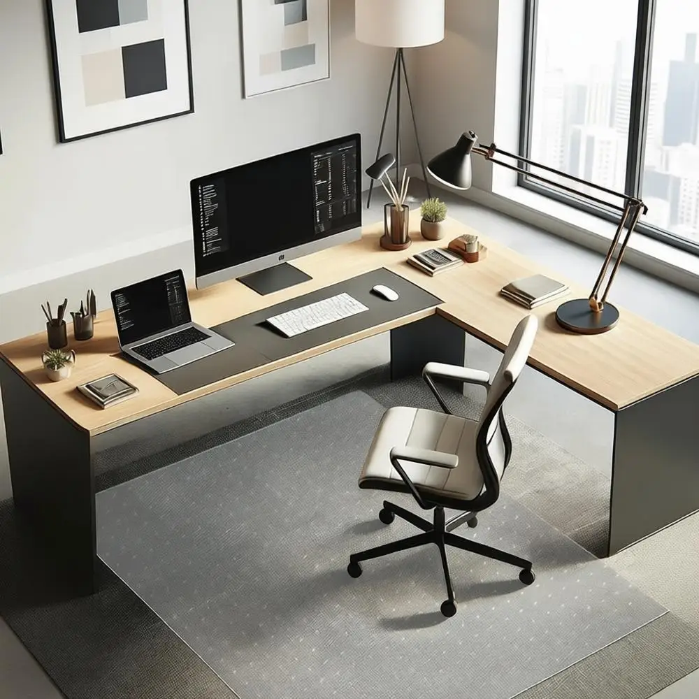 

Large Office Chair Mat or Carpet Protector for Low Pile Carpets, Easy Glide Rolling for Desk and Computer Chairs at Home