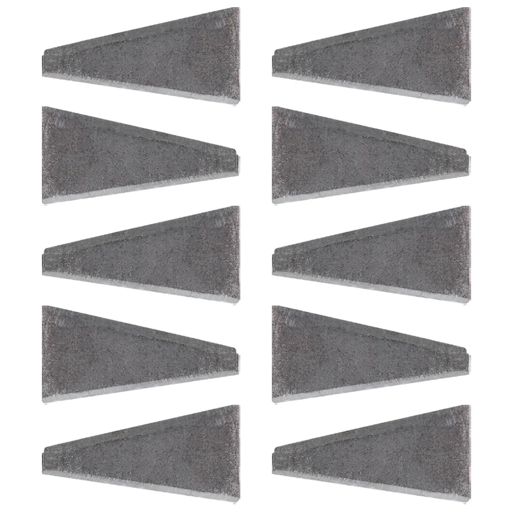 10 Pcs Triangle Wedge Carbon Steel Sled Outdoor Metal Axe for Home High-carbon Practical Wedges Handle Fixing Accessory Hammer