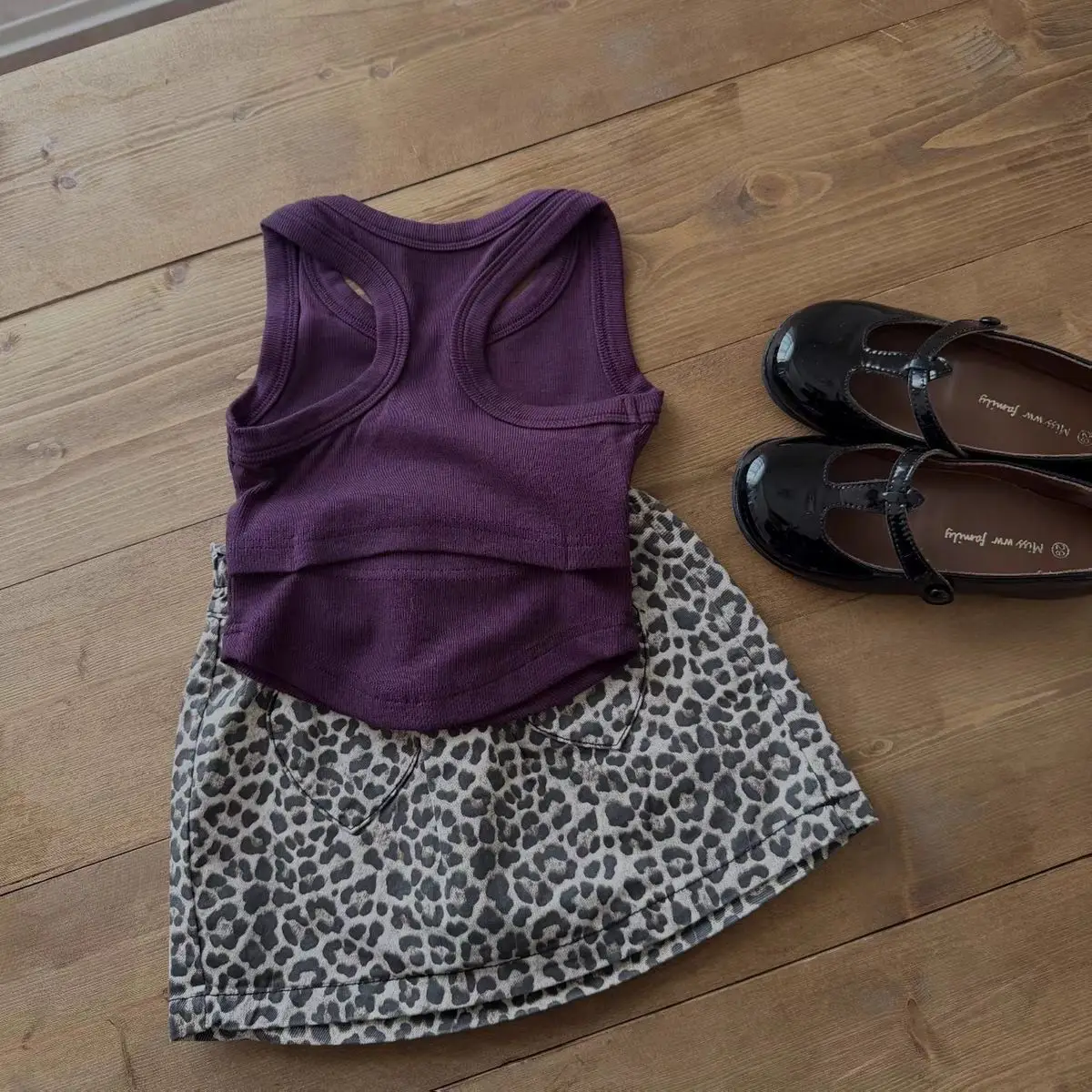 Girls Summer Vest Baby Korean Version Backless Slim Fit Short Street Dance Simple and Fashionable Purple Top