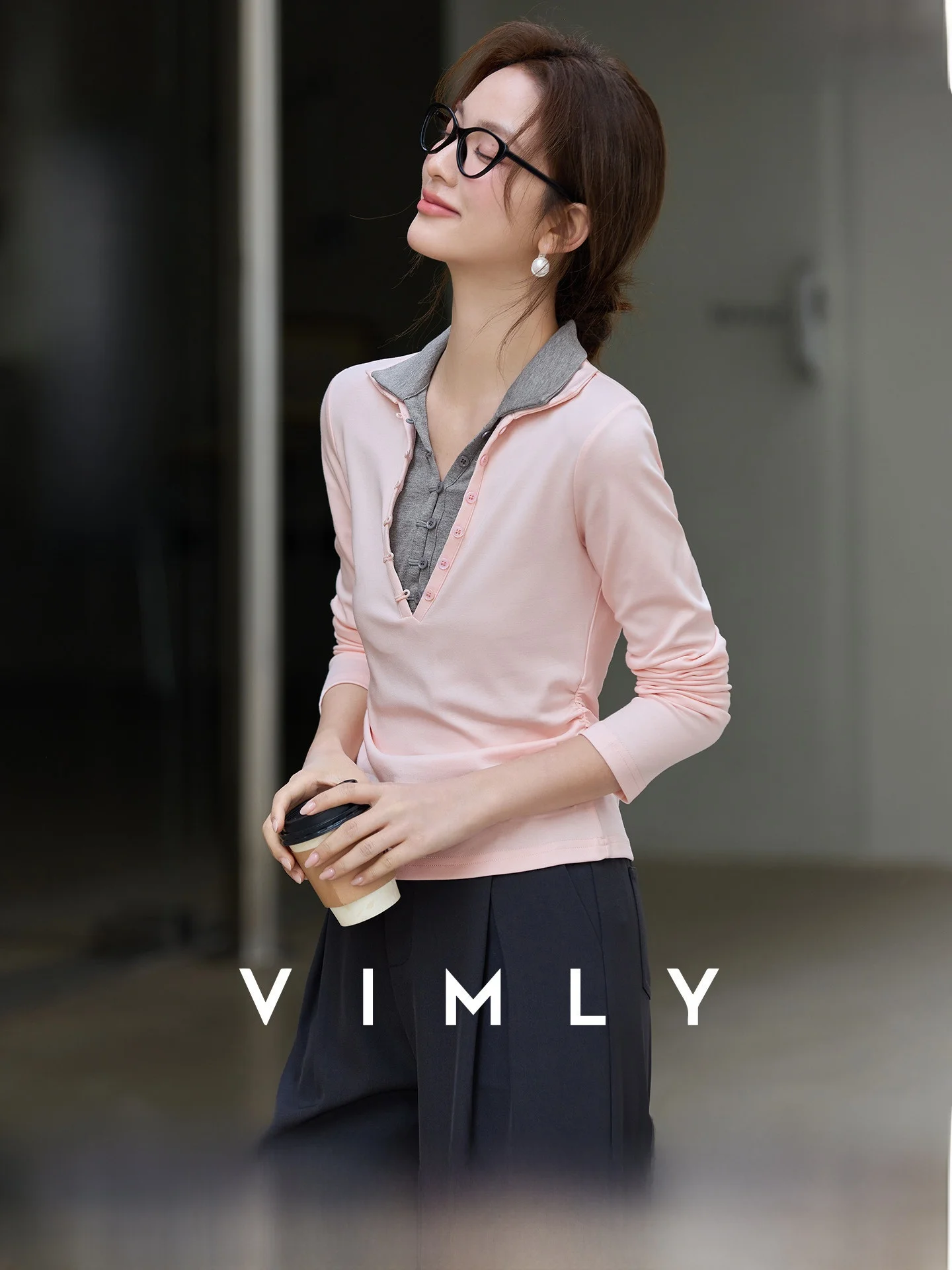 

Женская футболка с длинным рукавом Color Blo Long Sve T-shirt, базовый слой, новая весенняя модель, повседневная внутренняя одежда, футболка-боди