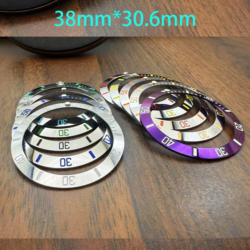 38mm Mirror Sloping Ceramics Watch Bezel Ring Insert for SKX007 SKX009 SRPD SUB Diving Watch Case NH35 NH36 Movet refitting part