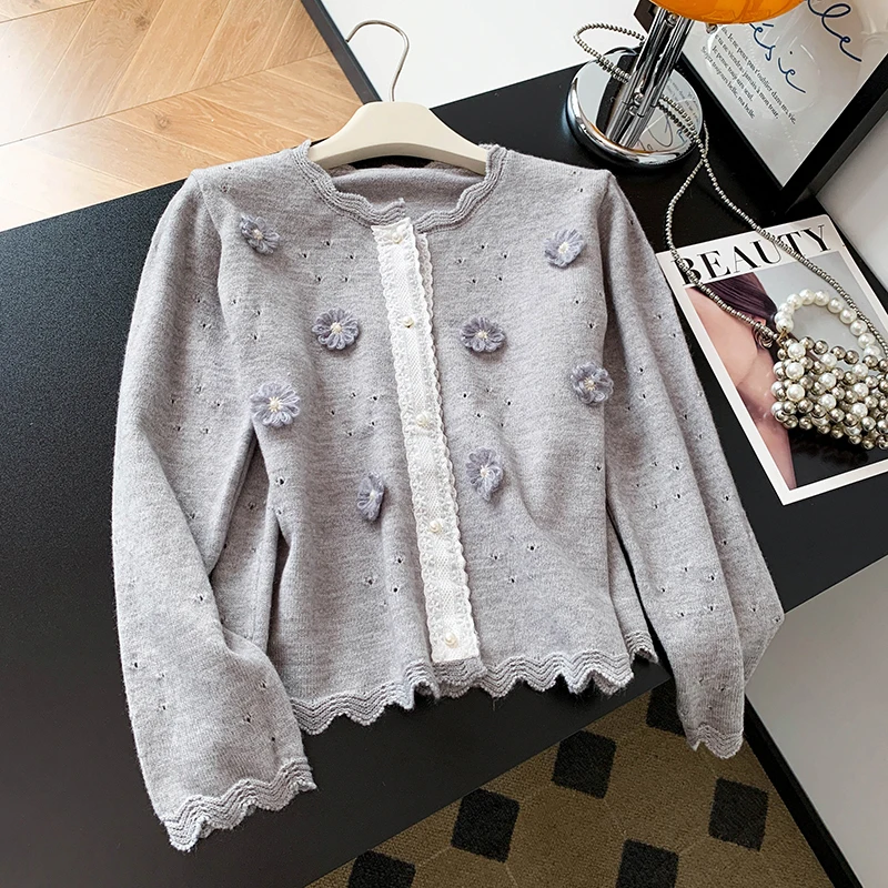 

Chao Level Recommendation! Autumn New Arrival Thin Knitted Korean Sle Women's Sweater Cardigan Outerwear Lightweight Comfor...