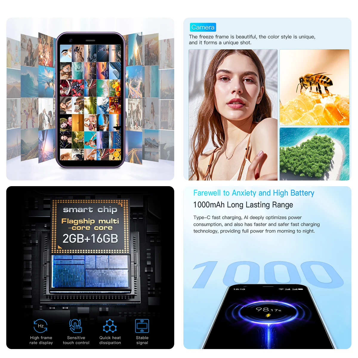 SOYES XS15 Mini Smartphone 3.0-inch Android 8.1 2GB RAM 16GB ROM Dual SIM Multiple Fashion Colors Available for Daily Use