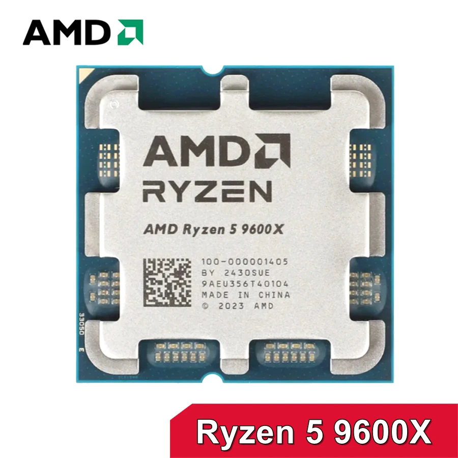 AMD R5 9600X Ryzen 5 9600X New Processor 5.4GHz 6-Core 12-Thread 38MB Game Cache 4NM 65W Socket AM5 Gaming CPU Zen 5