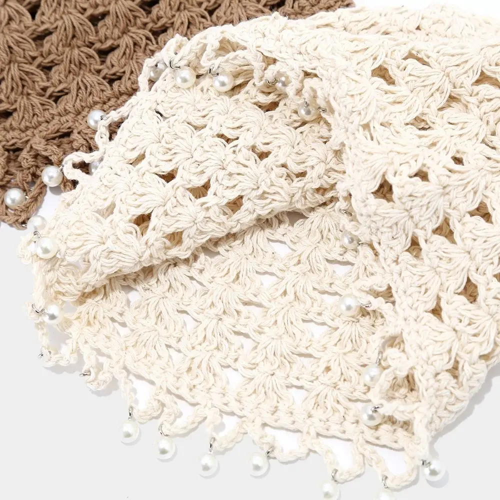 موضة الحلو الكروشيه الجوف محبوك قبعة الخرز شرابات البوهيمي نمط العرقية نمط قبعة رقيقة الجوف خارج نسج قبعة الفتيات #4