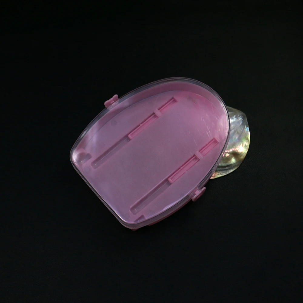 

Semicircle Pink Plastic Storage Box Single Cell Transparent Bead Accessory Display Box 1pc Storage Small Items Organizing Tools