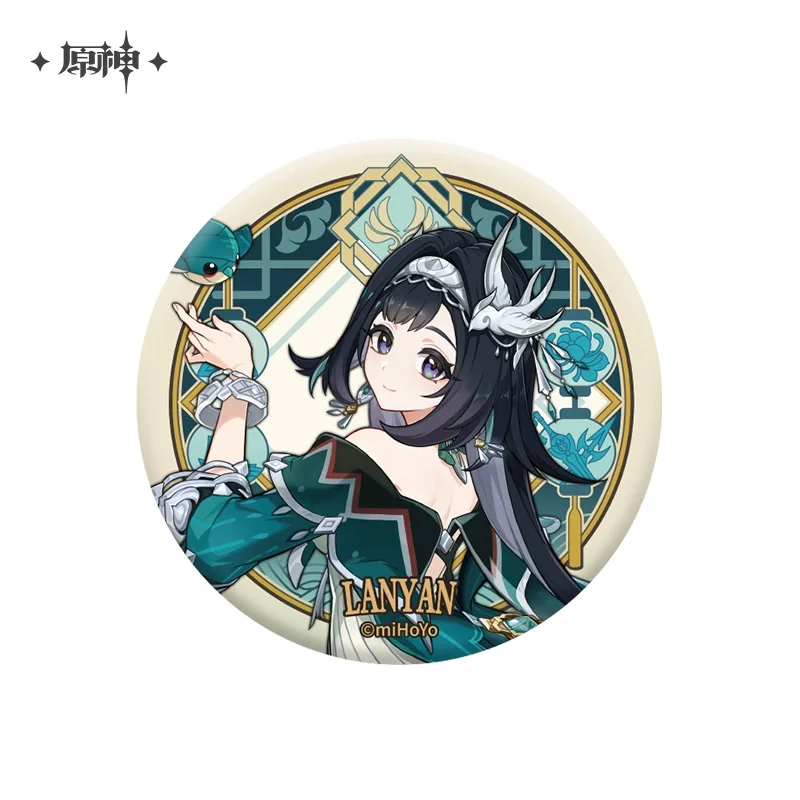 Sunsyea Genshin Impact Official Merch miHoYo Original Authentic Liyue Series Badge Genshin Xiao Zhongli Hutao Ganyu Keqing Yelan