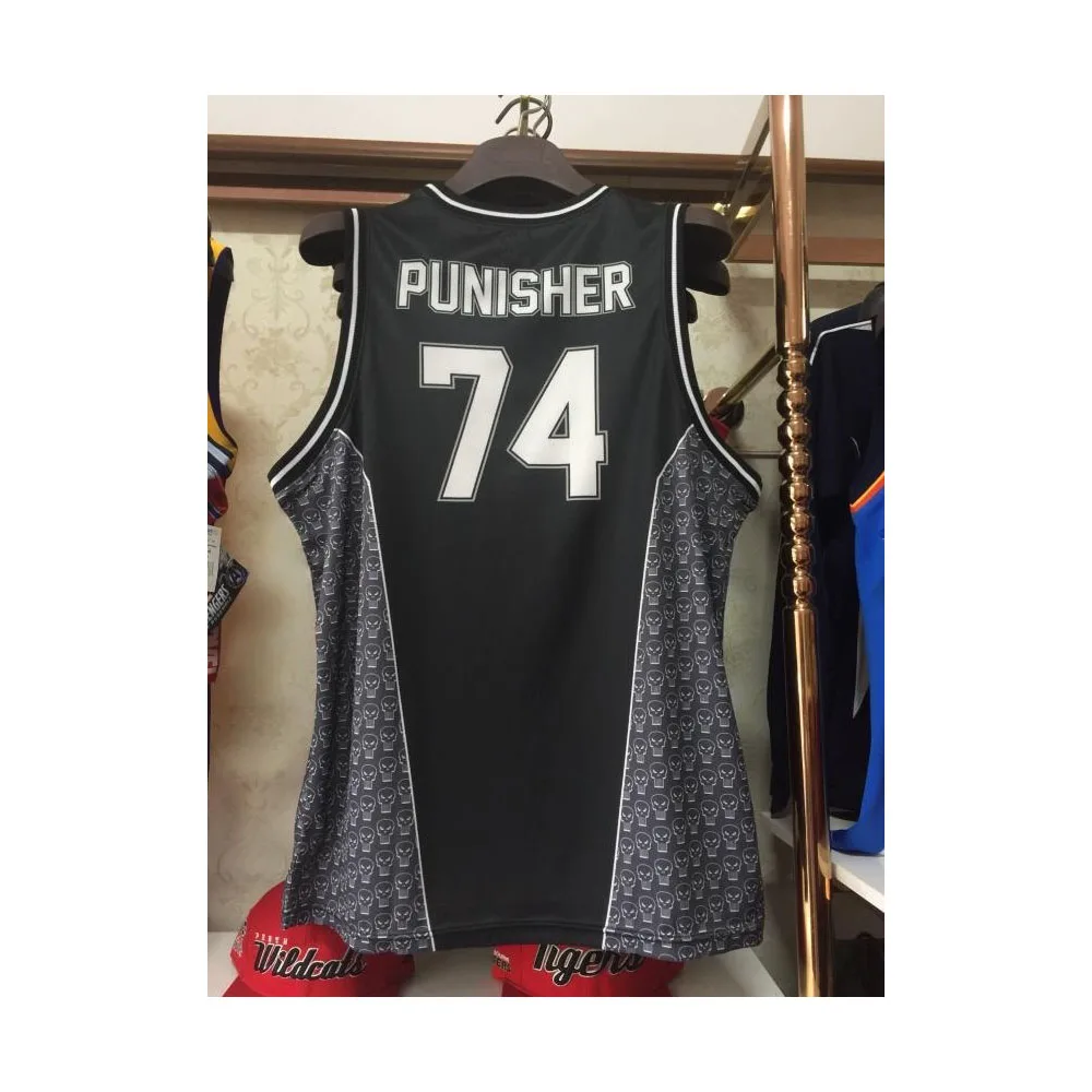 2026 جديد ثلاثية الأبعاد مطبوعة 74 المنتقمون المعاقب سرعة الجافة الرجال قميص كرة السلة الرياضية الشارع الكرة Ajin Manwei MARVAL الجمجمة #2