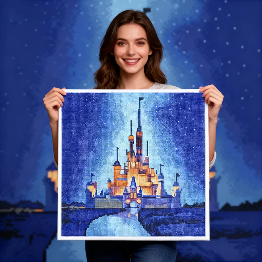 

Castle 2026 New style printed Canvas DIY cross stitch kits sets arts adult Craft Embroidery Needlework Sewing thread painting