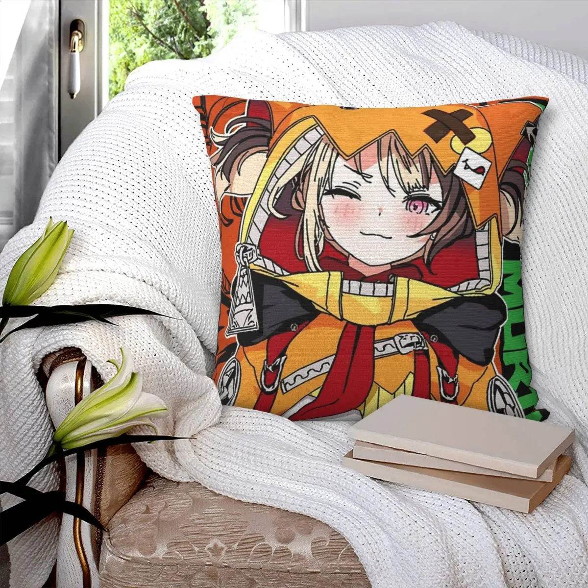 Gigi Murin Justice Hololive Pillowcase Printed Cushion Cover Decorations Throw Pillow Case Cover Home Wholesale 45*45cm
