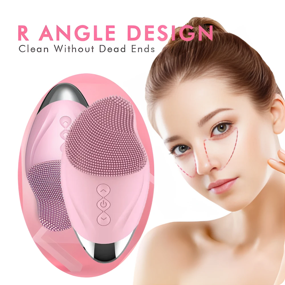 Facial Massager Silicone Cleansing Brush Eye Massage Tool Face Cleaner Deep Cleaning Pores Skin Health Care Device Rechargeable