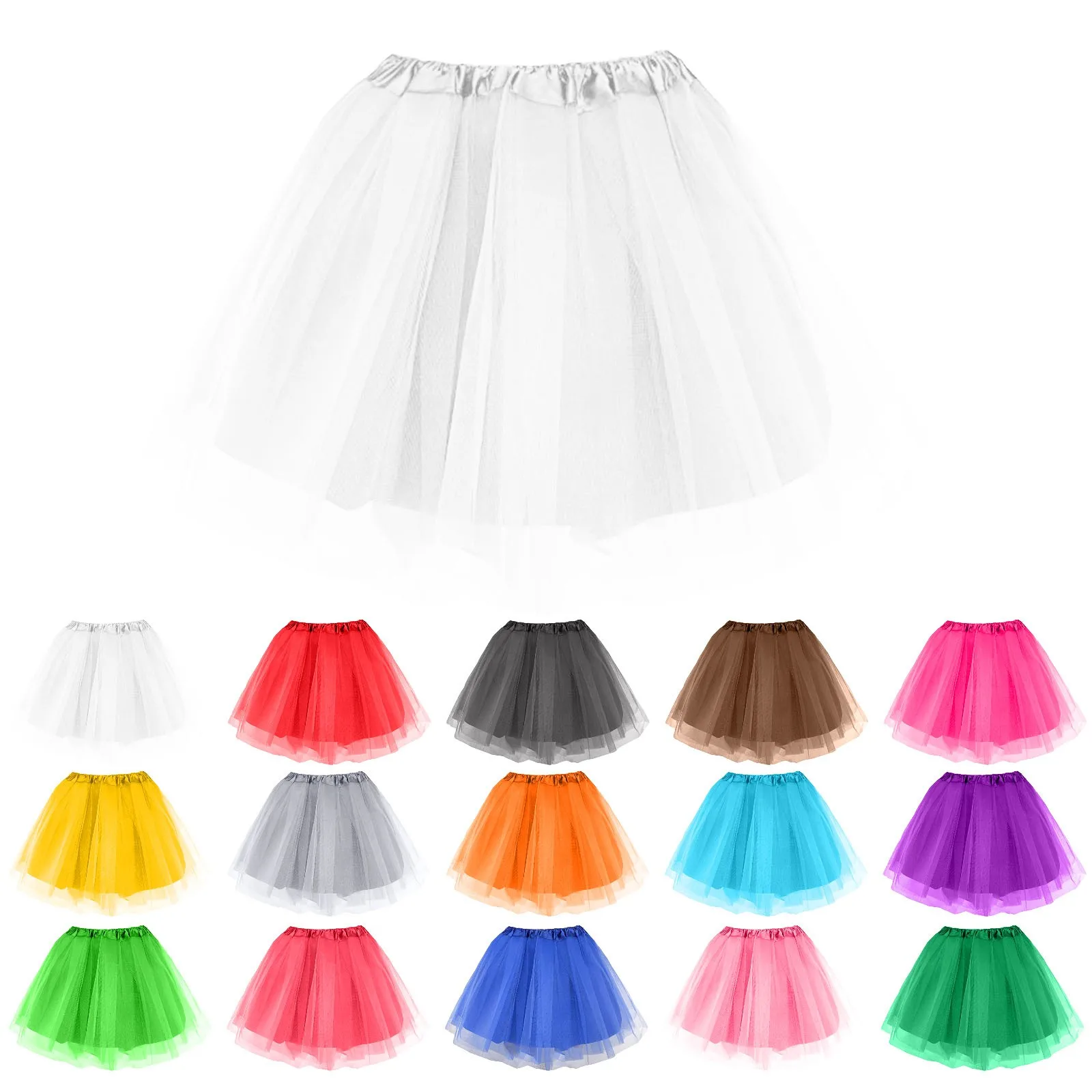 

Women Tulle Skirts Tutu Skirt Three Layer Lined Mesh Skirt Ballet Skirt Tutu Skirt Female Carnival Festival Costume