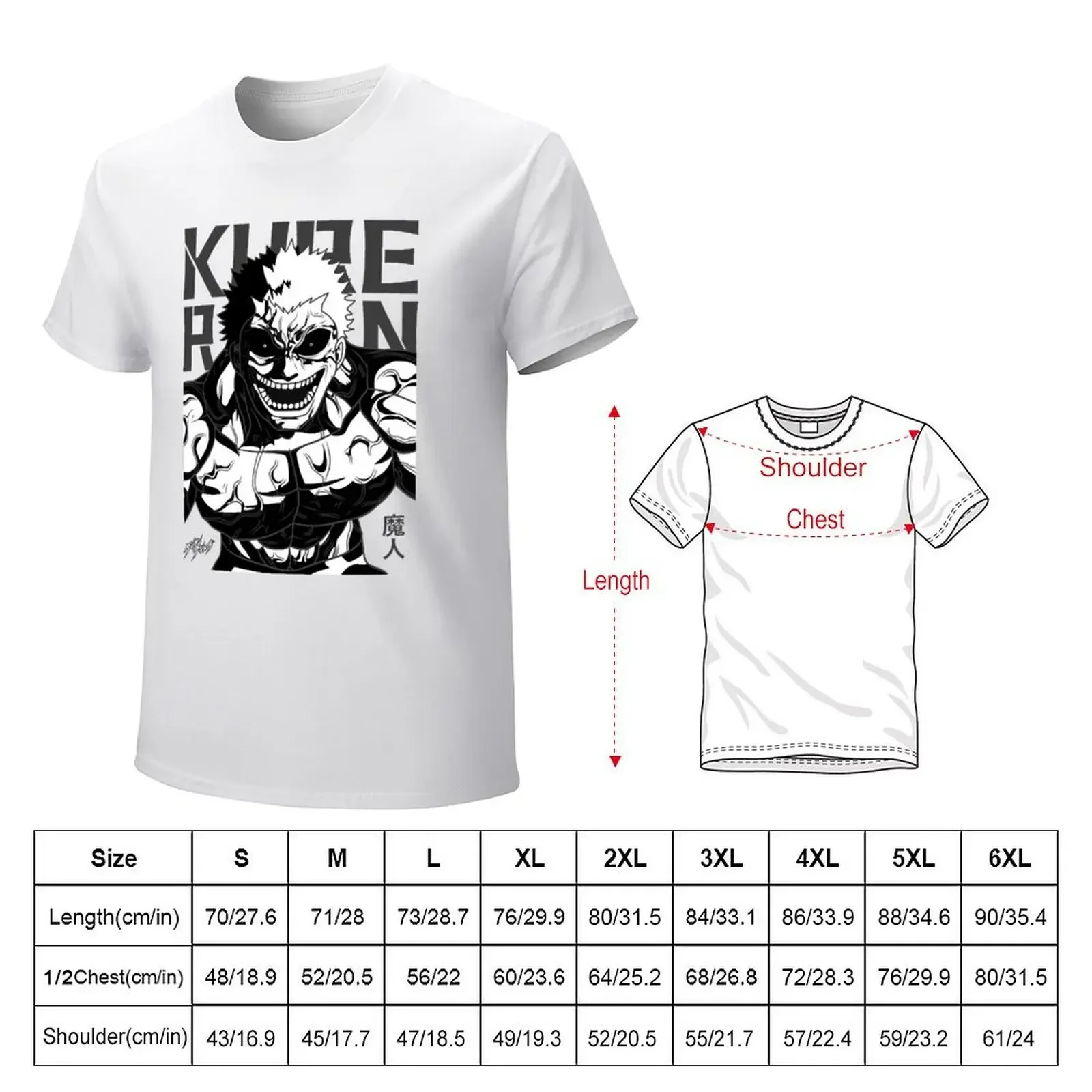 Raian Kure Kengan Ashura Omega T-shirt boys whites Aesthetic clothing summer clothes black t shirts for men