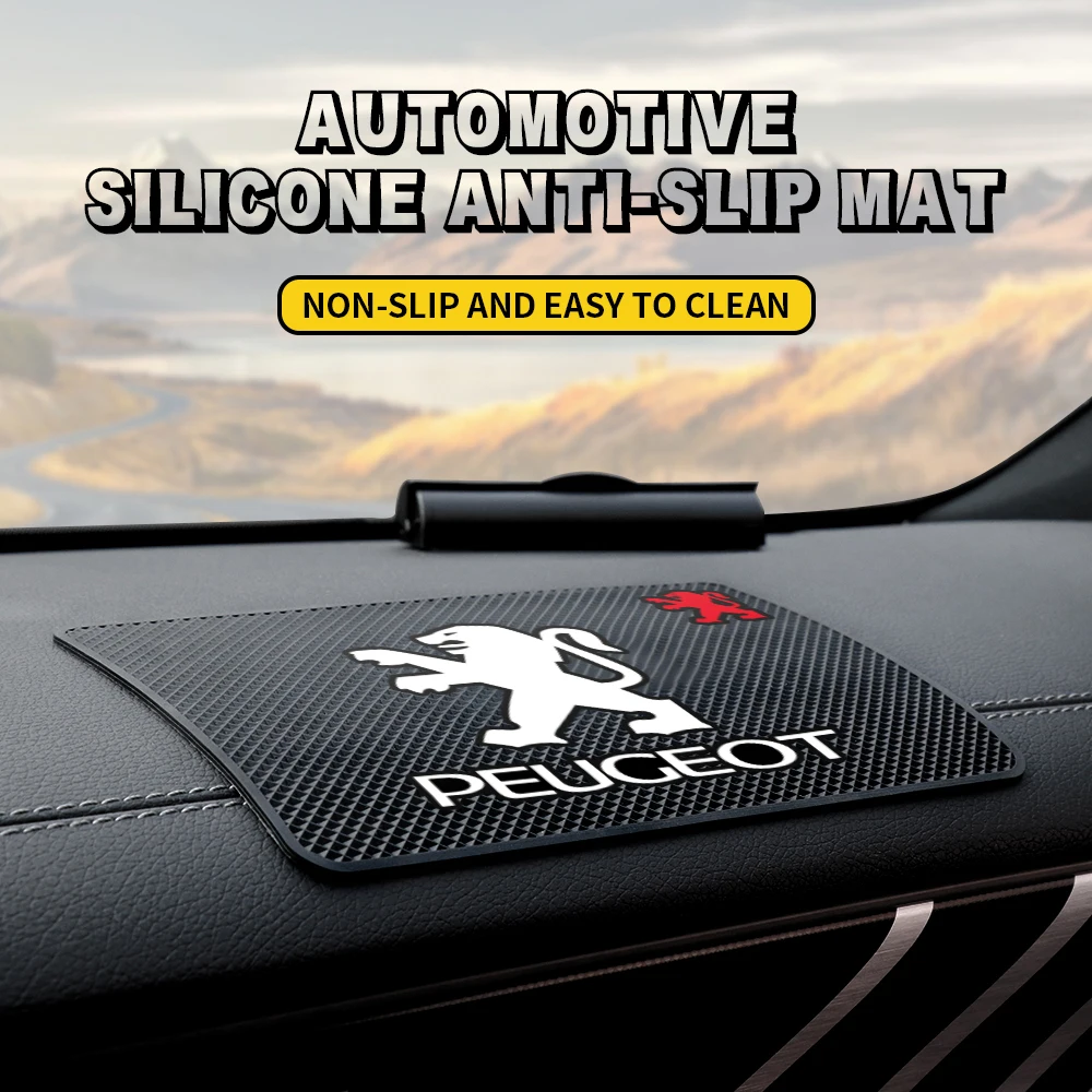 Car Dashboard Sticky Anti-Slip Mat Silicone Anti Slip Storage Pads For PEUGEOT 3008 5008108 206 207 208 301 307 406 407 408 2008