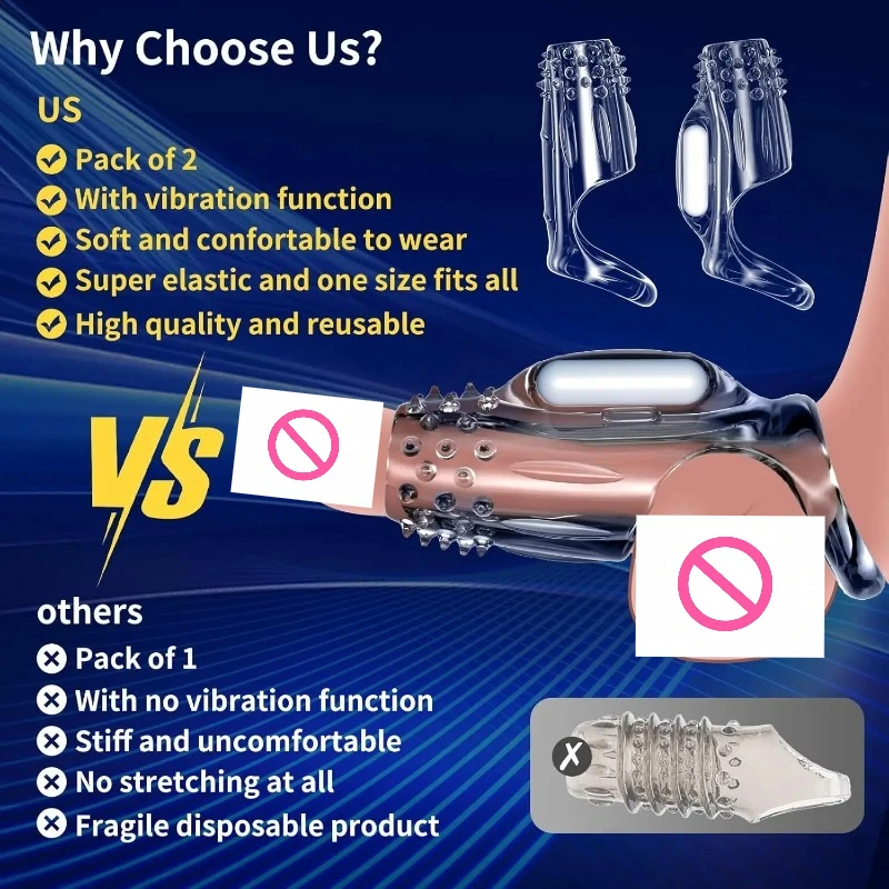 القضيب كم تهتز خاتم الديك الجنس لعب الكبار للرجال قابلة لإعادة الاستخدام الديك كم زوجين هزاز تأخير القذف أقوى الانتصاب #4