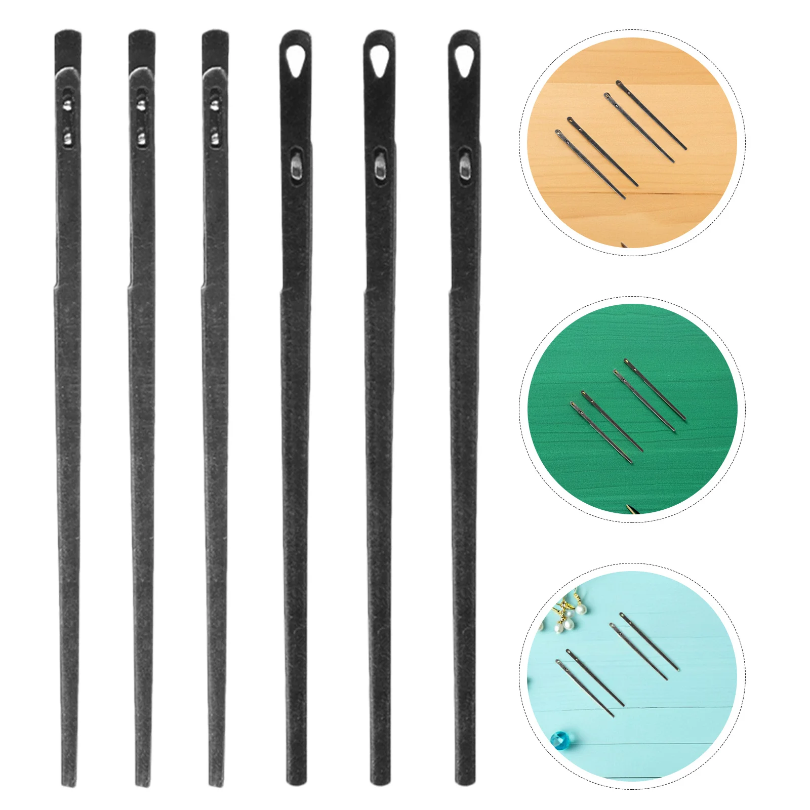 

6Pcs Sewing Accessories Heavy Duty Double Hole Lacing Needles for Leathercraft Projects Handmade Bags Belts Craft Tools