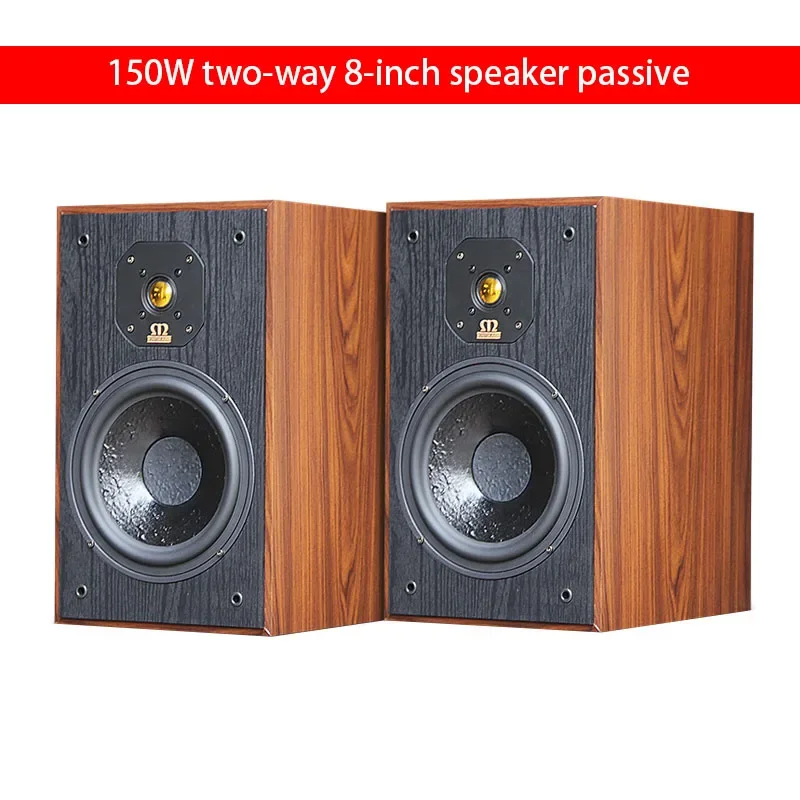 

150W 8 Inch Passive Speaker Bookshelf Speaker High Power Home DIY Fever Hifi Tweeter Front Audio Home Theater TV Speaker