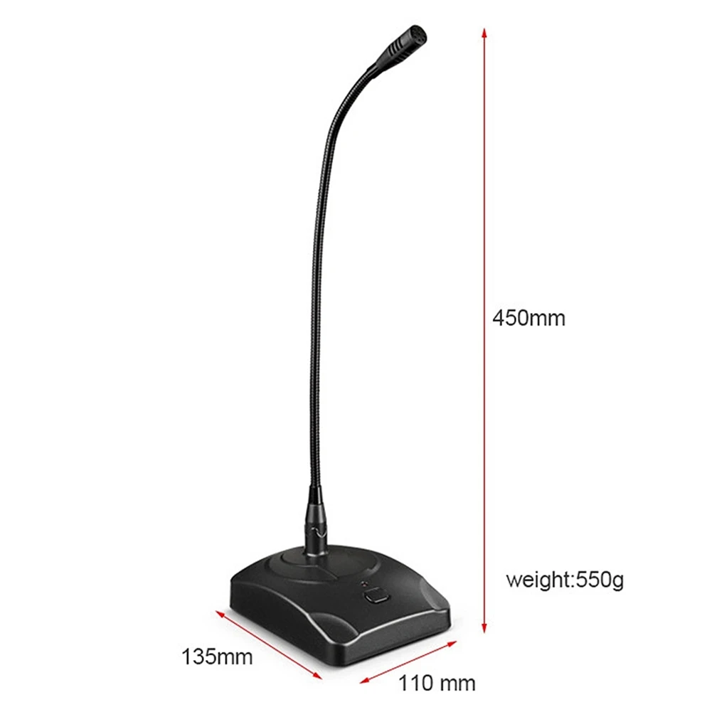 Delicate Texture-2X QR-501 Wired Conference Microphone, Office Meeting Gooseneck Recording Microphone Condenser Microphone